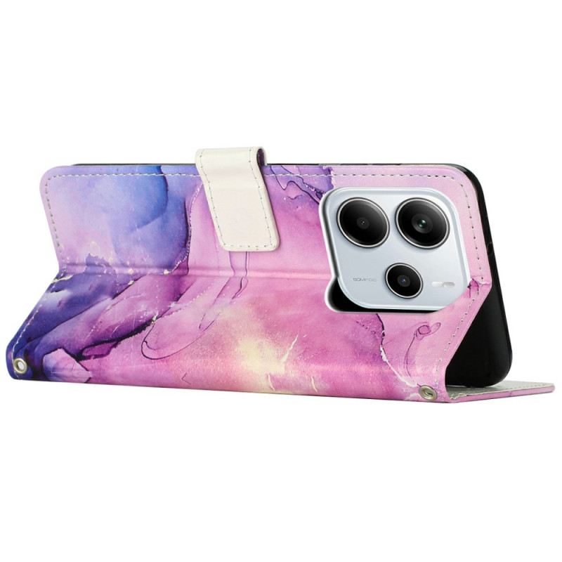 Bőrtok Xiaomi Redmi Note 14 4g Márványos Hatású