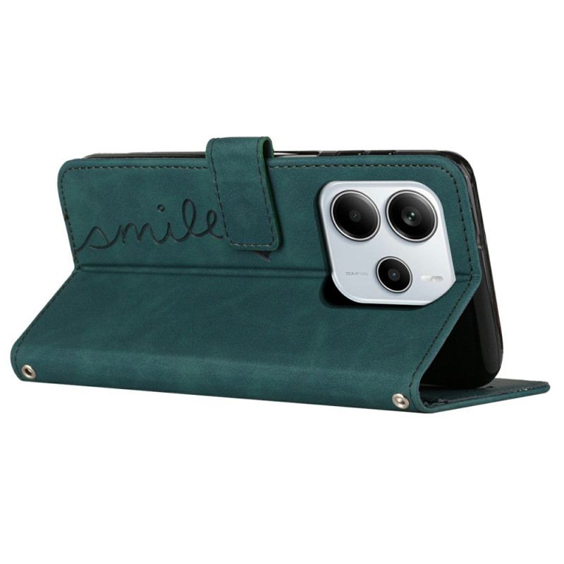 Bőrtok Xiaomi Redmi Note 14 4g Mosolyos Dizájn