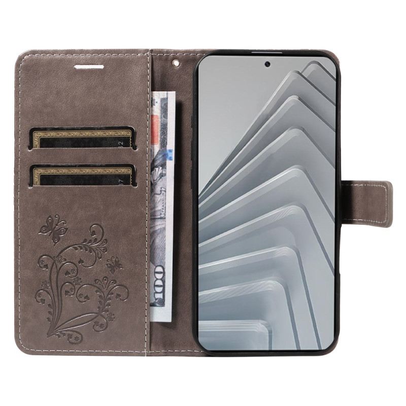 Bőrtok Xiaomi Redmi Note 14 4g Óriáspillangók