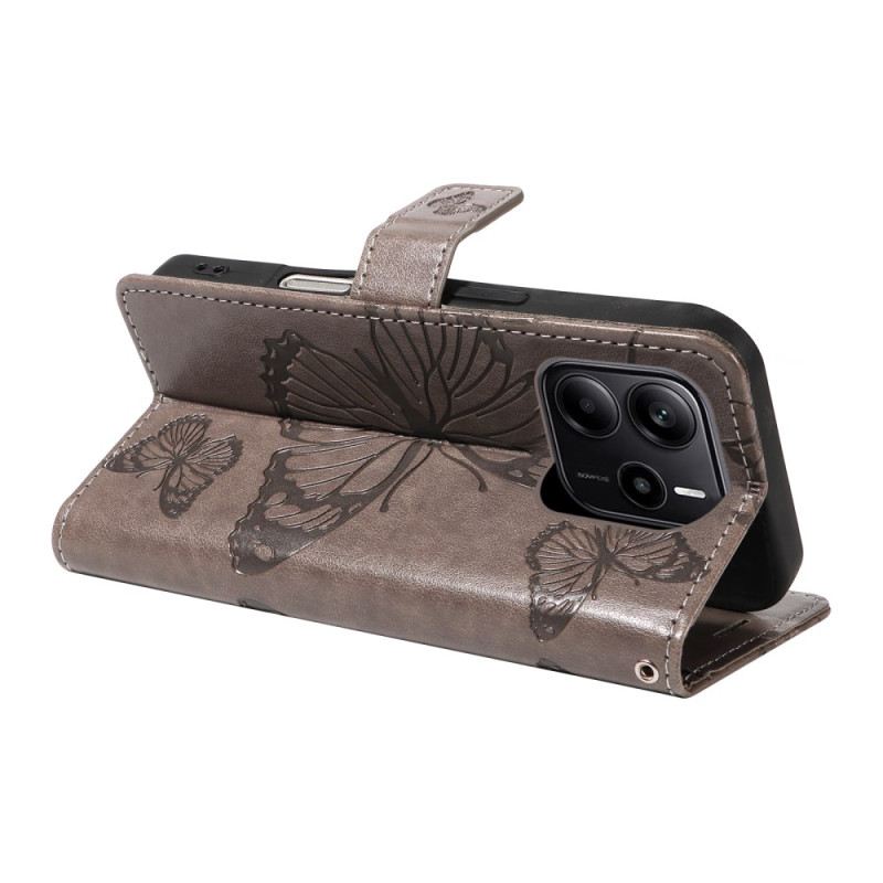 Bőrtok Xiaomi Redmi Note 14 4g Óriáspillangók