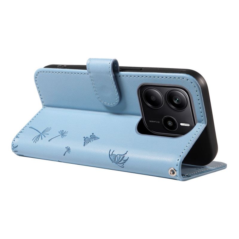 Bőrtok Xiaomi Redmi Note 14 4g Pitypangok