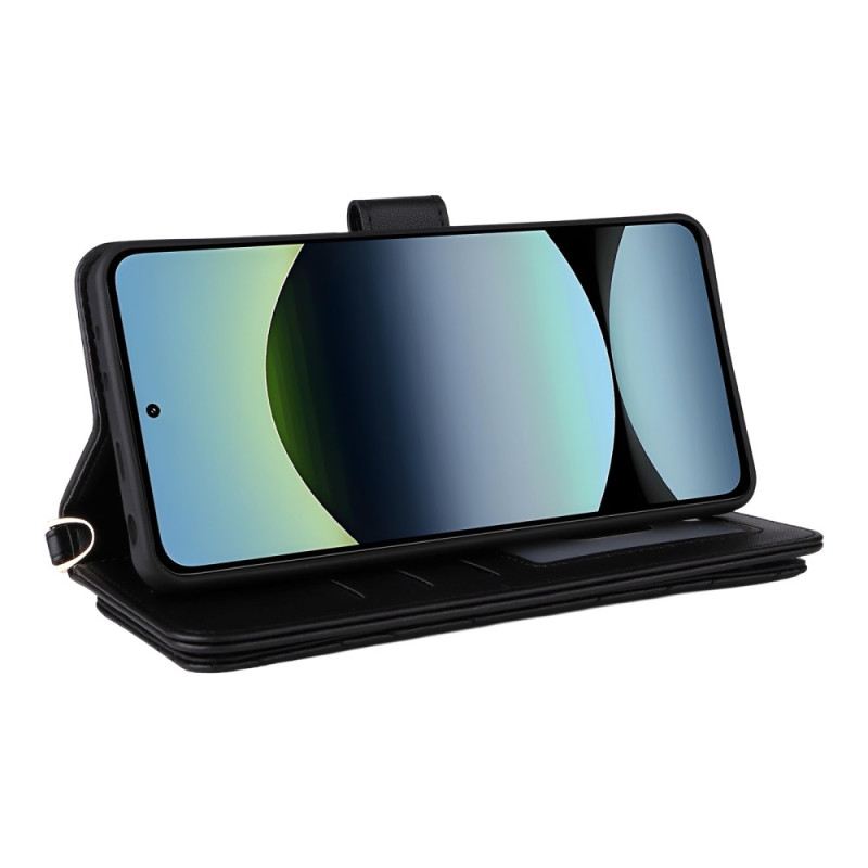 Bőrtok Xiaomi Redmi Note 14 4g Prémium Pénztárca Pánttal És Vállpánttal