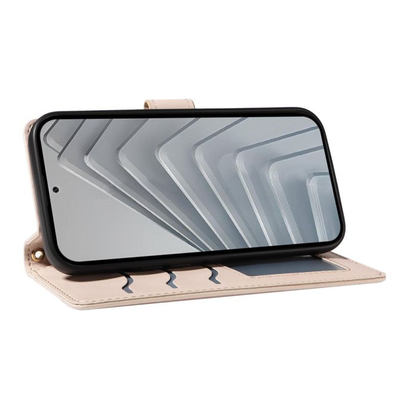 Bőrtok Xiaomi Redmi Note 14 4g Steppelt Pántos És Vállpántos