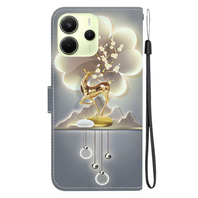 Bőrtok Xiaomi Redmi Note 14 4g Szarvasok