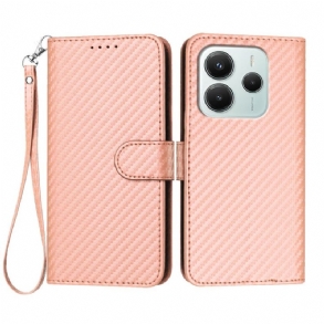 Bőrtok Xiaomi Redmi Note 14 4g Szénszálas