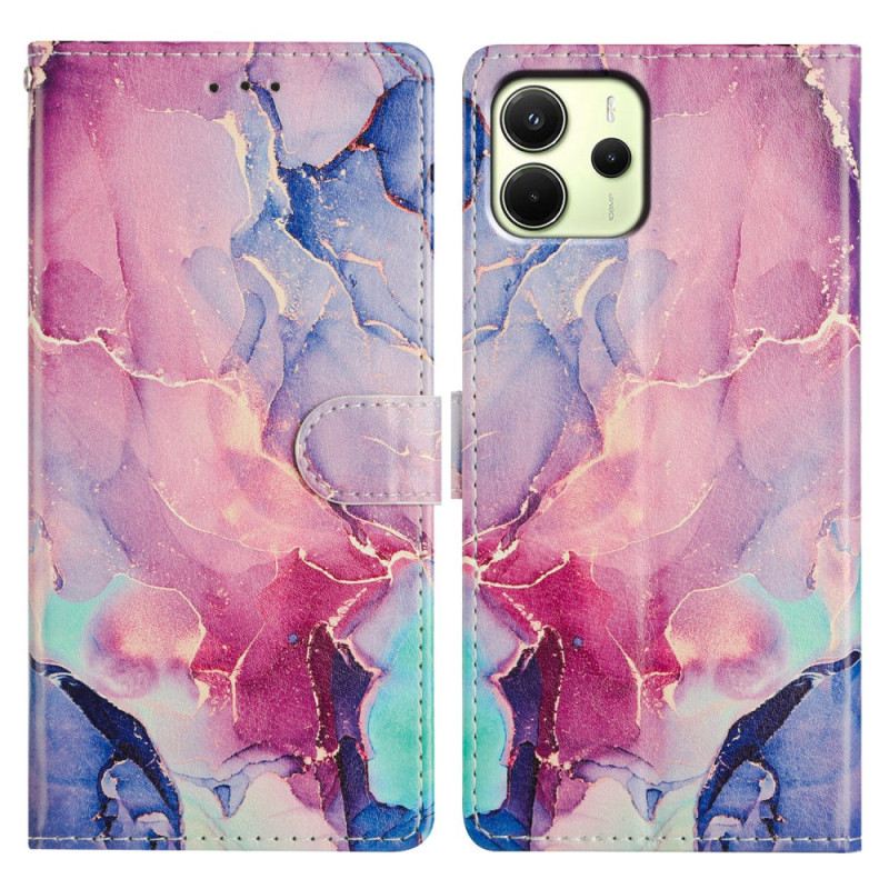 Bőrtok Xiaomi Redmi Note 14 4g Színes Márvány