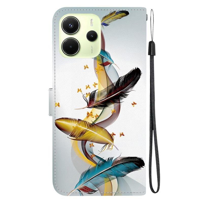 Bőrtok Xiaomi Redmi Note 14 4g Színes Tollak