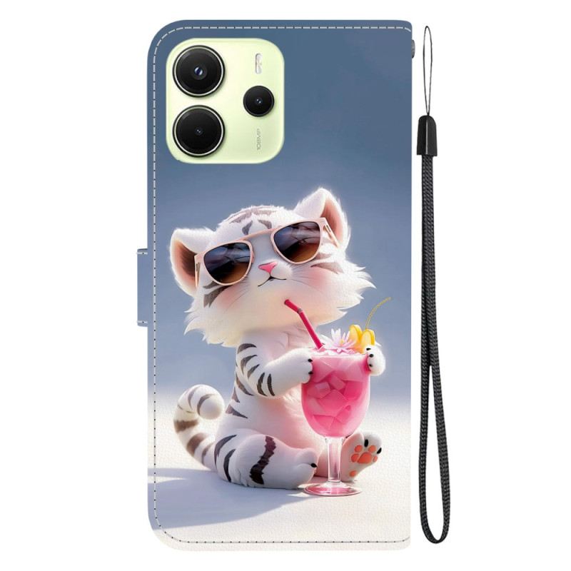 Bőrtok Xiaomi Redmi Note 14 4g Vidám Tigris