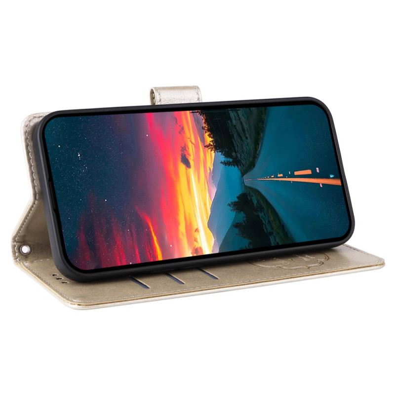 Bőrtok Xiaomi Redmi Note 14 4g Virágminták