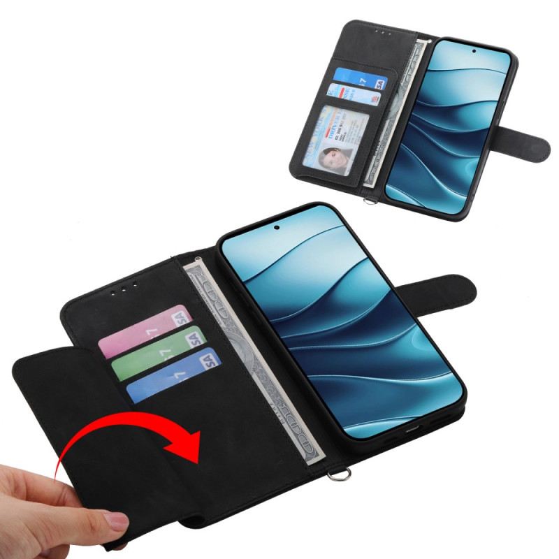 Bőrtok Xiaomi Redmi Note 14 4g Virágmintás És Pántos