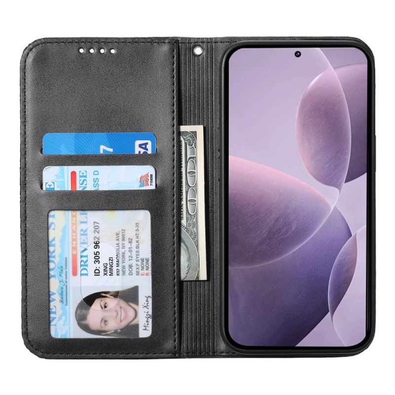 Fliptok Xiaomi Redmi Note 14 4g Gyémántmintás Pánttal