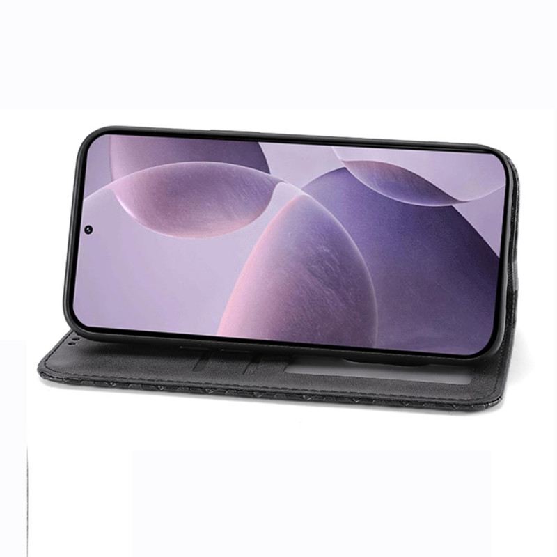 Fliptok Xiaomi Redmi Note 14 4g Gyémántmintás Pánttal