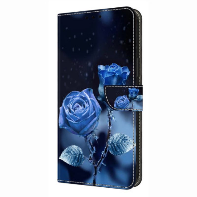 Fliptok Xiaomi Redmi Note 14 4g Kék Rózsák