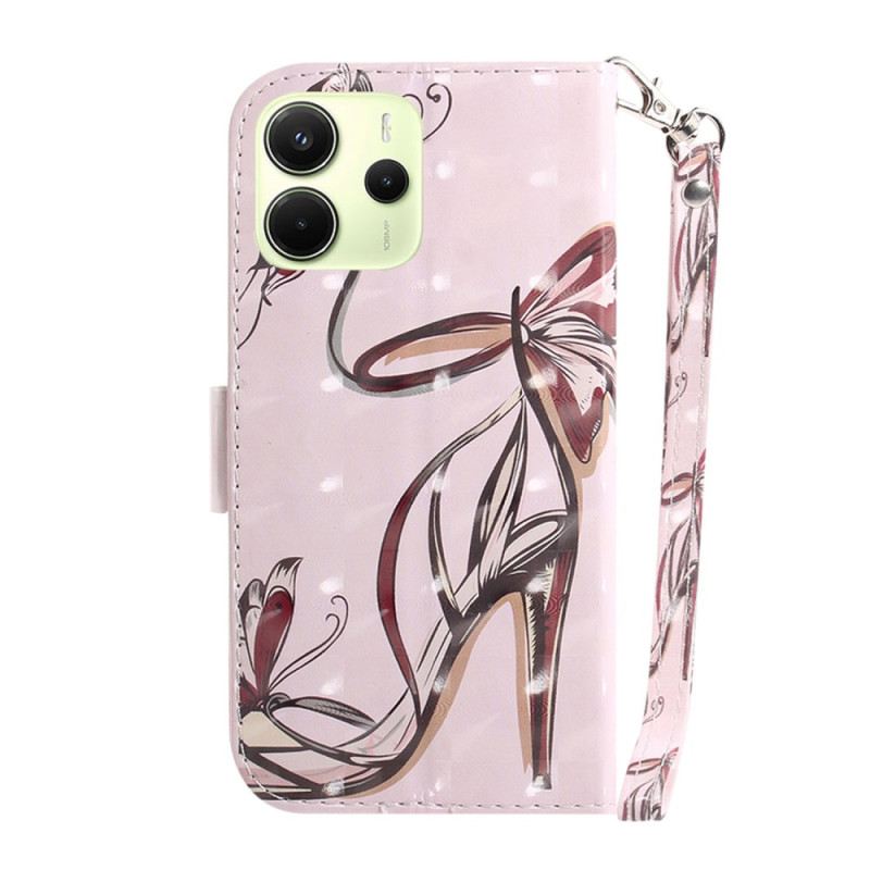 Fliptok Xiaomi Redmi Note 14 4g Magassarkú Pánttal