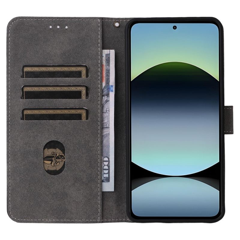 Fliptok Xiaomi Redmi Note 14 4g Rfid-védelemmel Ellátott Velúr Hatású Pánttal