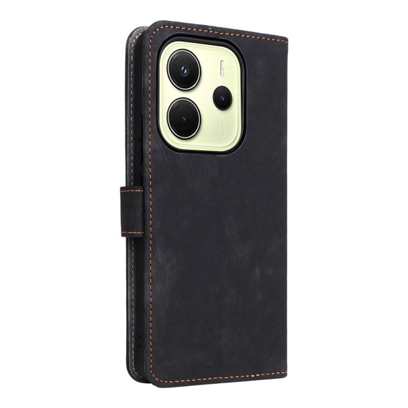 Fliptok Xiaomi Redmi Note 14 4g Rfid-védelemmel Ellátott Velúr Hatású Pánttal