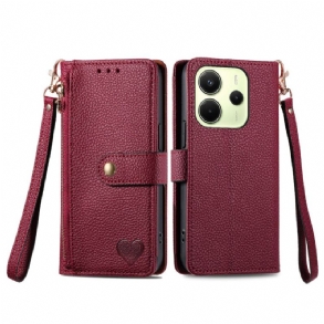 Fliptok Xiaomi Redmi Note 14 4g Szív Mintás Pénztárca