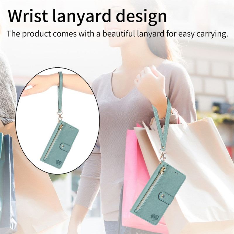 Fliptok Xiaomi Redmi Note 14 4g Szív Mintás Pénztárca