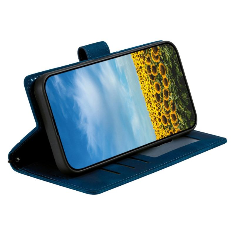 Fliptok Xiaomi Redmi Note 14 4g Velúr Hatású Pánttal