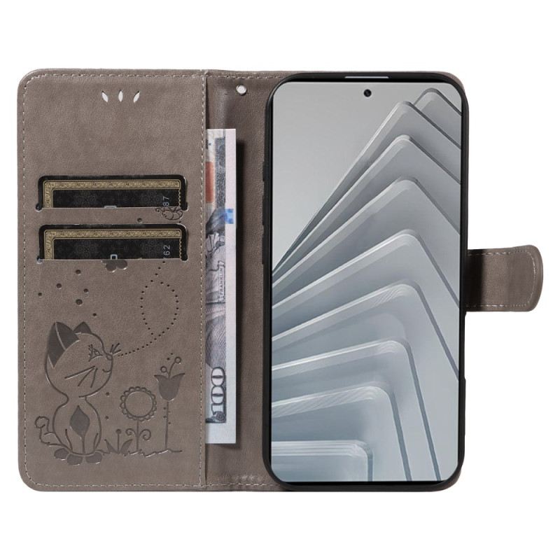 Kinyitható Tokok Xiaomi Redmi Note 14 4g Méh És Macska