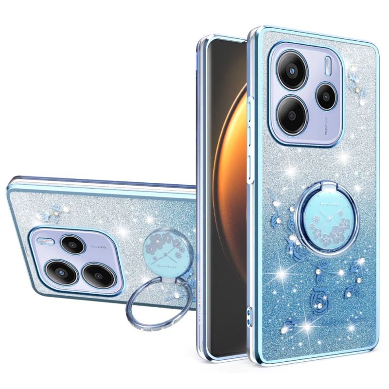 Tok Xiaomi Redmi Note 14 4g Strassz És Virág Gyűrűtartó