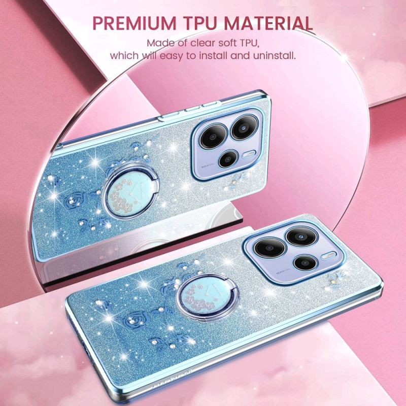 Tok Xiaomi Redmi Note 14 4g Strassz És Virág Gyűrűtartó