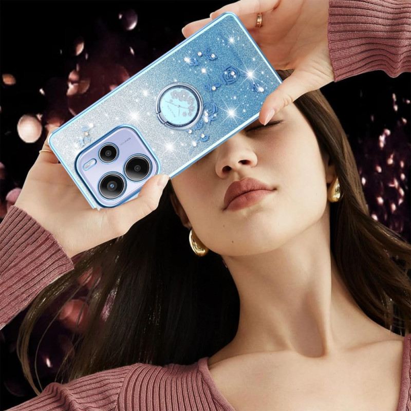 Tok Xiaomi Redmi Note 14 4g Strassz És Virág Gyűrűtartó