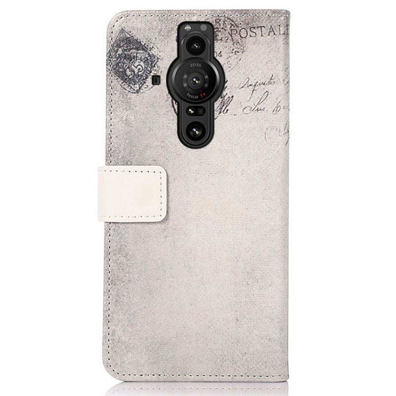 Fliptok / Bőrtok Sony Xperia Pro-I Utazó Cat