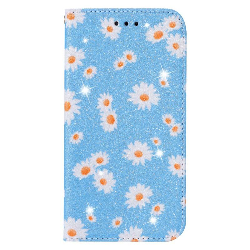 Fliptok Xiaomi Redmi 9 Bőrtok Százszorszépek