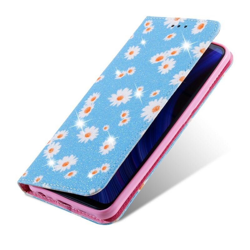 Fliptok Xiaomi Redmi 9 Bőrtok Százszorszépek