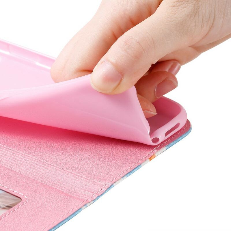 Fliptok Xiaomi Redmi 9 Bőrtok Százszorszépek