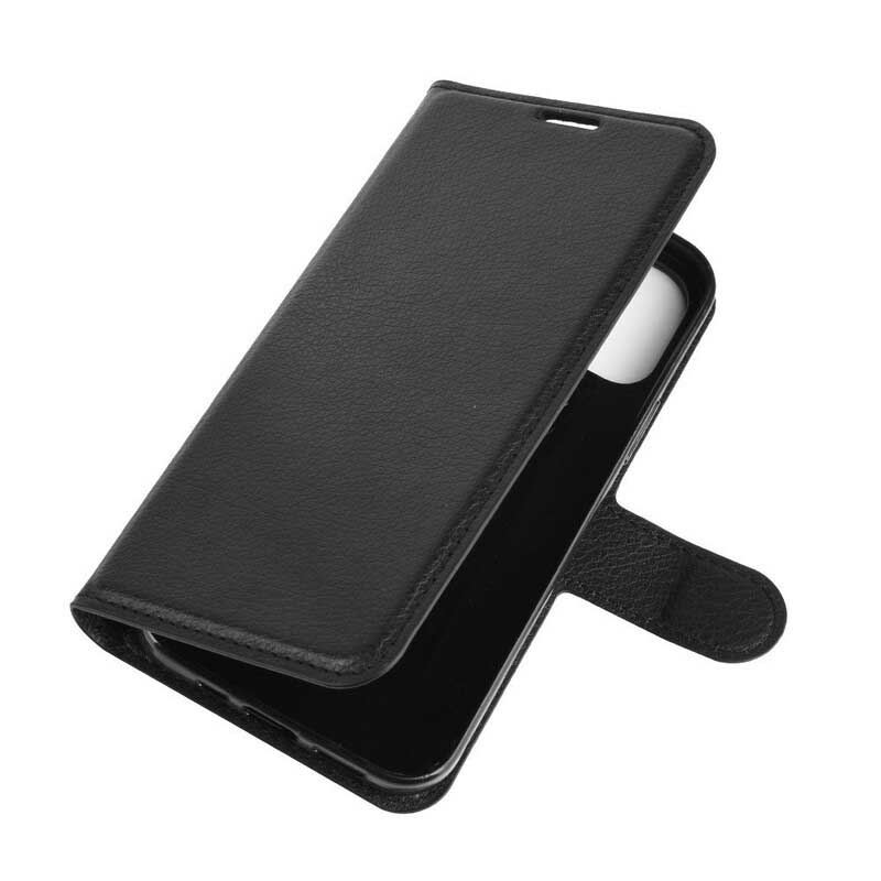 Fliptok / Bőrtok iPhone 12 Mini Klasszikus Licsi Bőrhatás