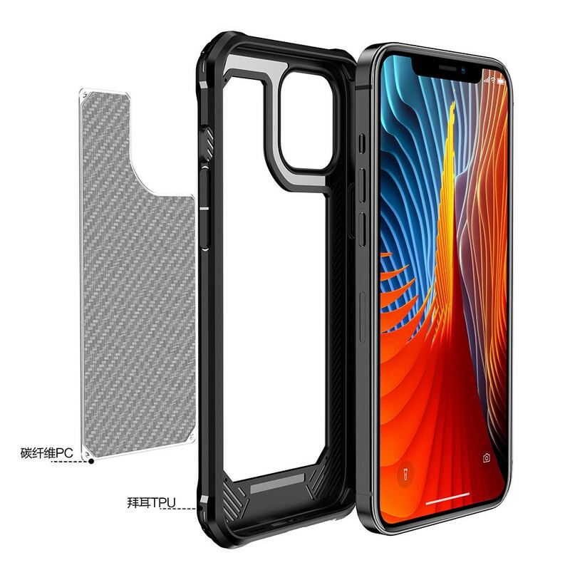 Tok iPhone 12 Mini Varrat Nélküli Szénszálas Textúra