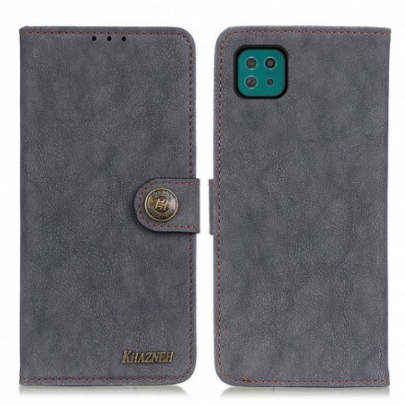 Fliptok / Bőrtok Samsung Galaxy A22 5G Khazneh Retro Hasított Műbőr