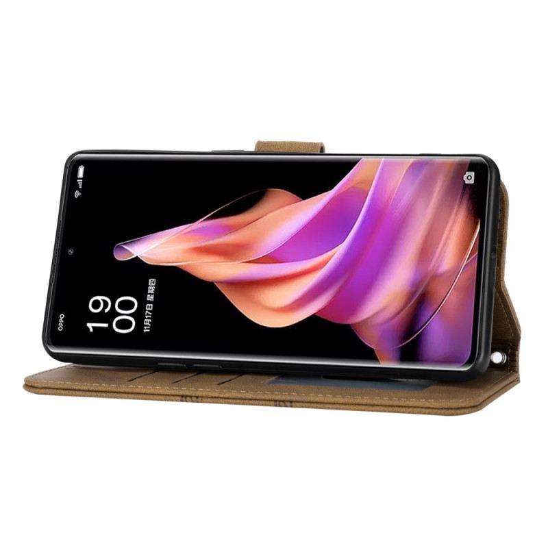Bőrtok Oppo Reno 13 5g Dupla Fríz Pánttal