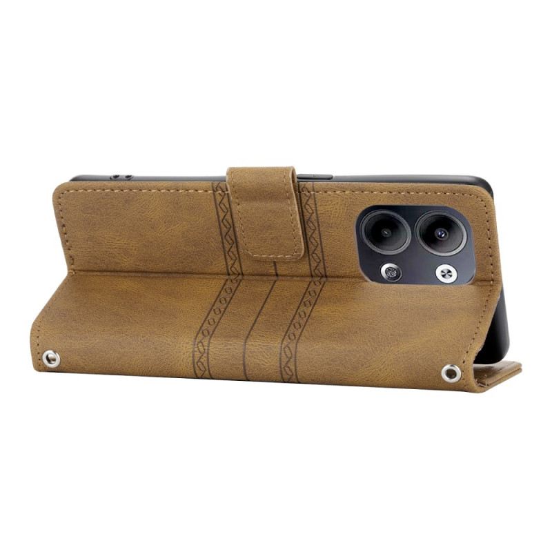 Bőrtok Oppo Reno 13 5g Dupla Fríz Pánttal