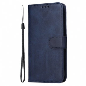 Bőrtok Oppo Reno 13 5g Egyszínű Bőrhatású Pánt