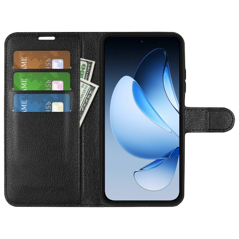 Bőrtok Oppo Reno 13 5g Klasszikus Licsi Műbőr