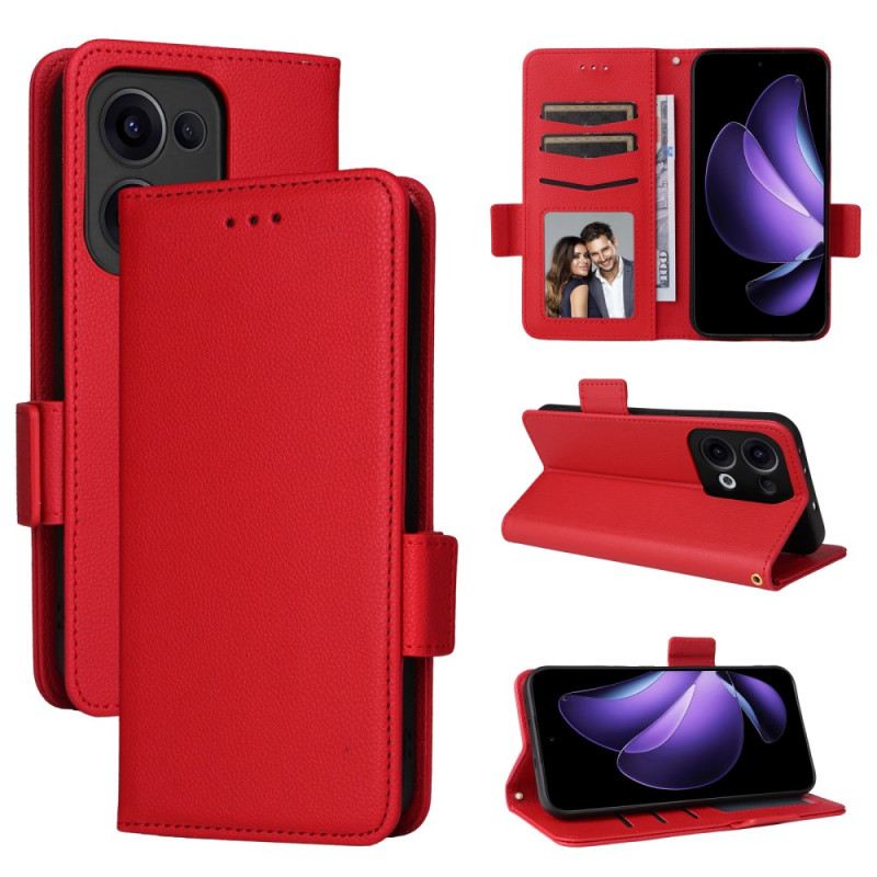 Bőrtok Oppo Reno 13 5g Licsi Műbőr Szíj