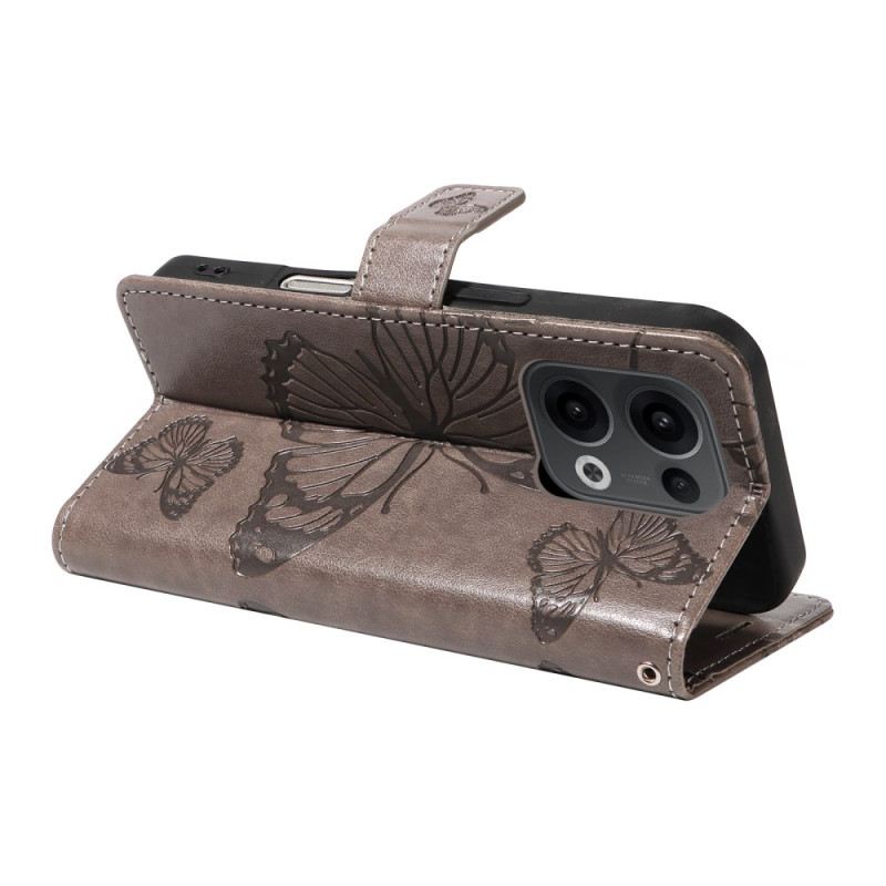 Bőrtok Oppo Reno 13 5g Óriás Pillangók