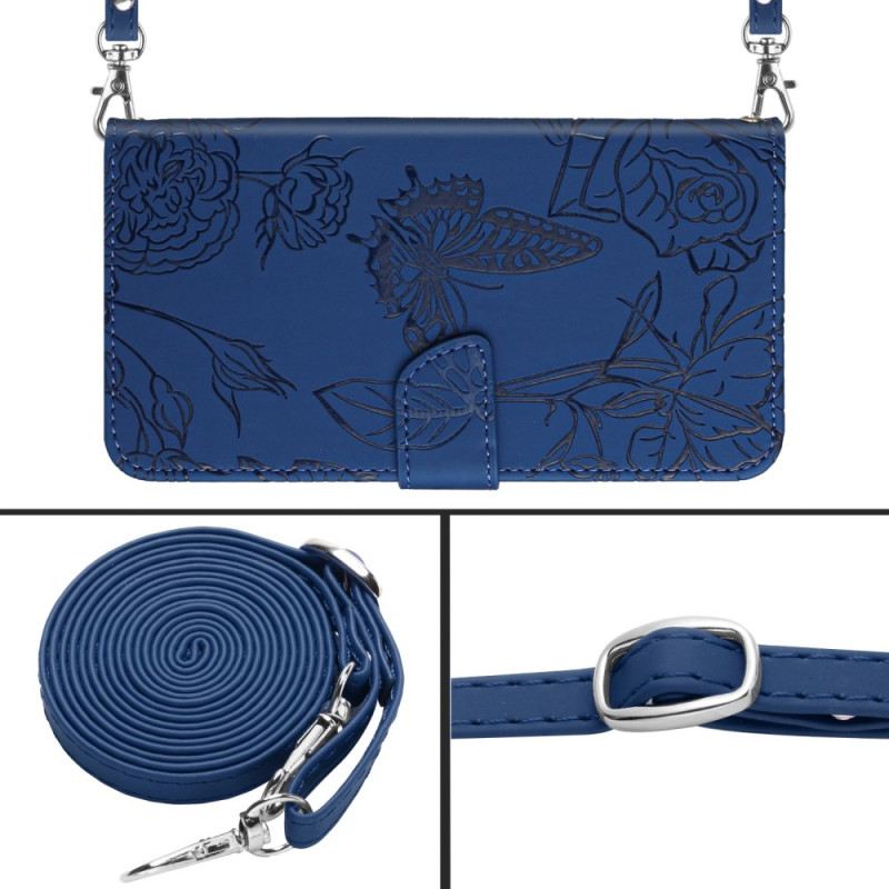 Bőrtok Oppo Reno 13 5g Pillangó Váll Mintás Táska