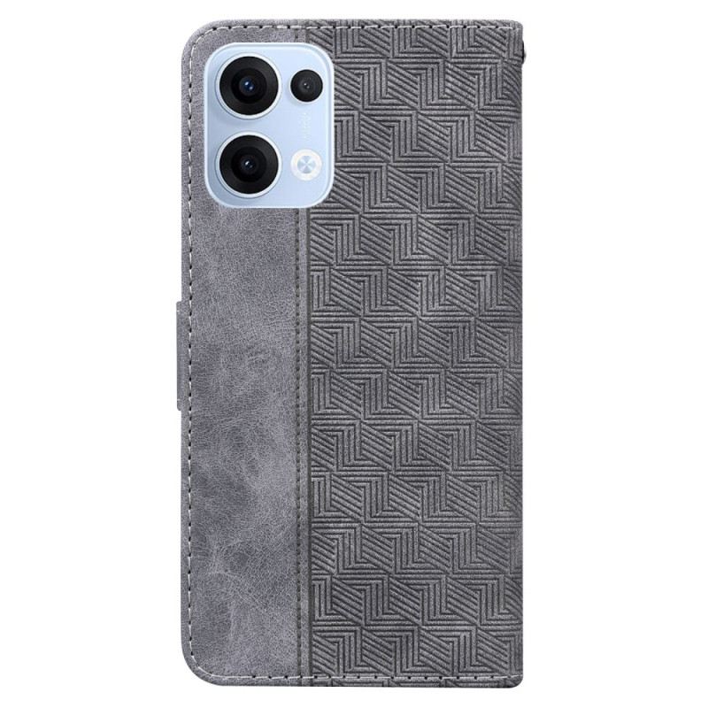 Bőrtok Oppo Reno 13 5g Szőtt Minta