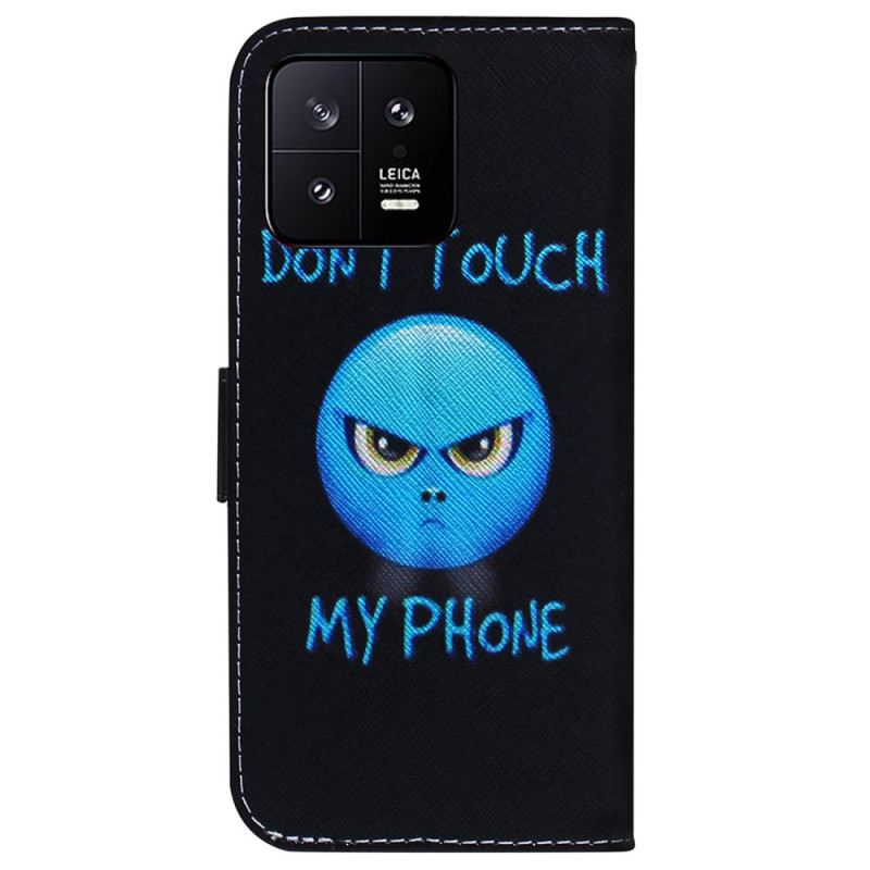 Fliptok / Bőrtok Xiaomi 13 szíjjal Lanyard Emoji Telefon