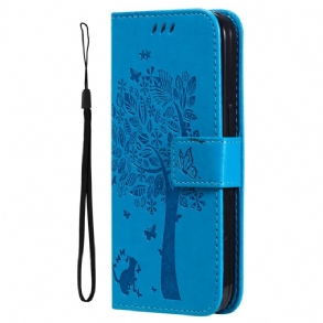 Bőrtok Vivo V40 Se 5g Fa És Macska