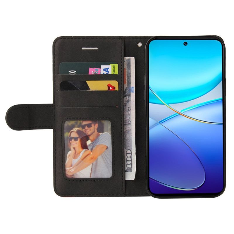 Bőrtok Vivo V40 Se 5g Kéttónusú Hullámos