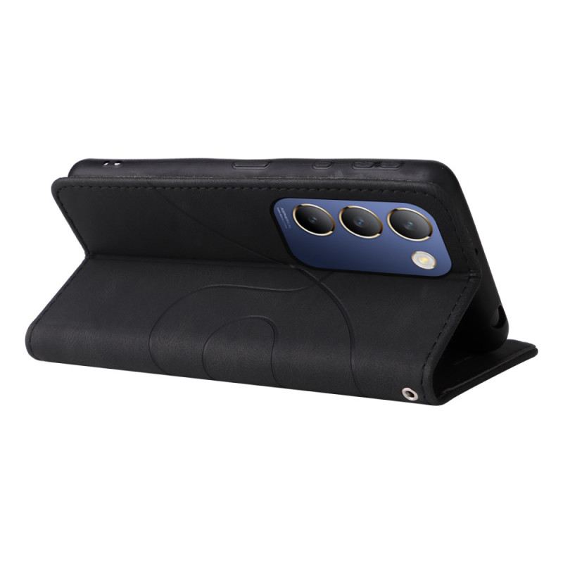 Bőrtok Vivo V40 Se 5g Kéttónusú Hullámos