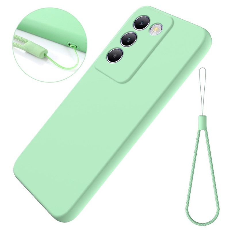 Mobiltelefon Tokok Vivo V40 Se 5g Folyékony Szilikon Pánttal