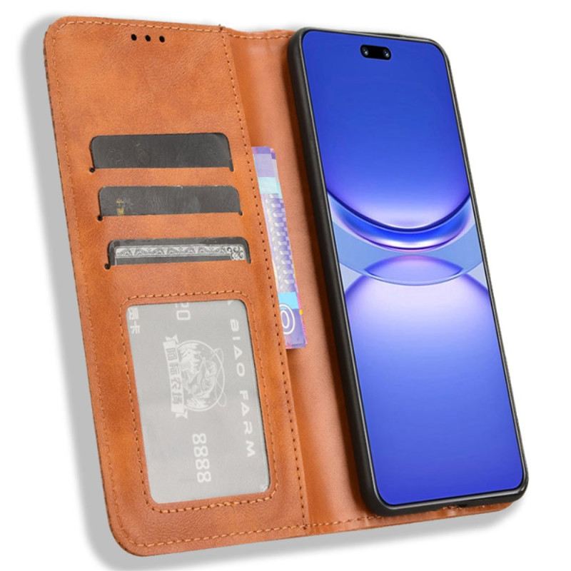 Bőrtok Huawei Nova 13 Vintage Szegély