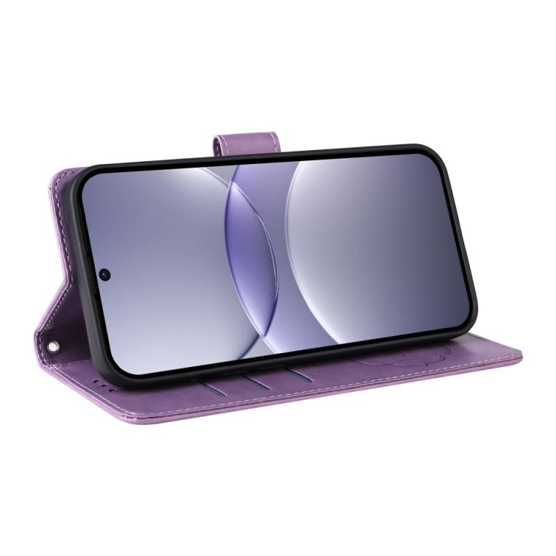 Kinyitható Bőrtok Huawei Nova 13 Virágminta