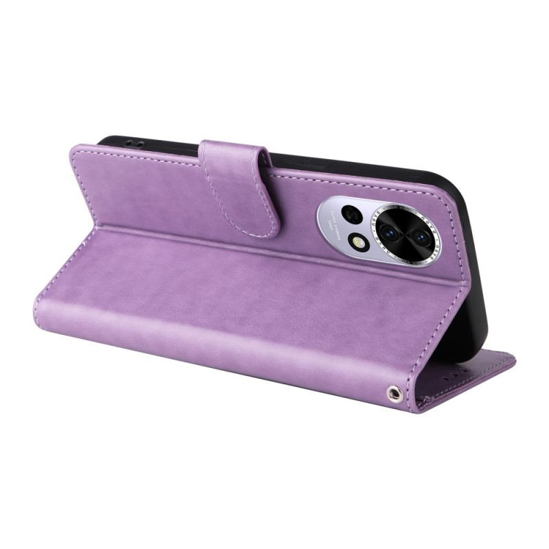 Kinyitható Bőrtok Huawei Nova 13 Virágminta